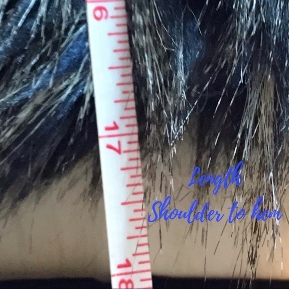 Romeo & Juliet Couture Blue and Gray Fuzzy Faux Fur Vest - Picture 13 of 14